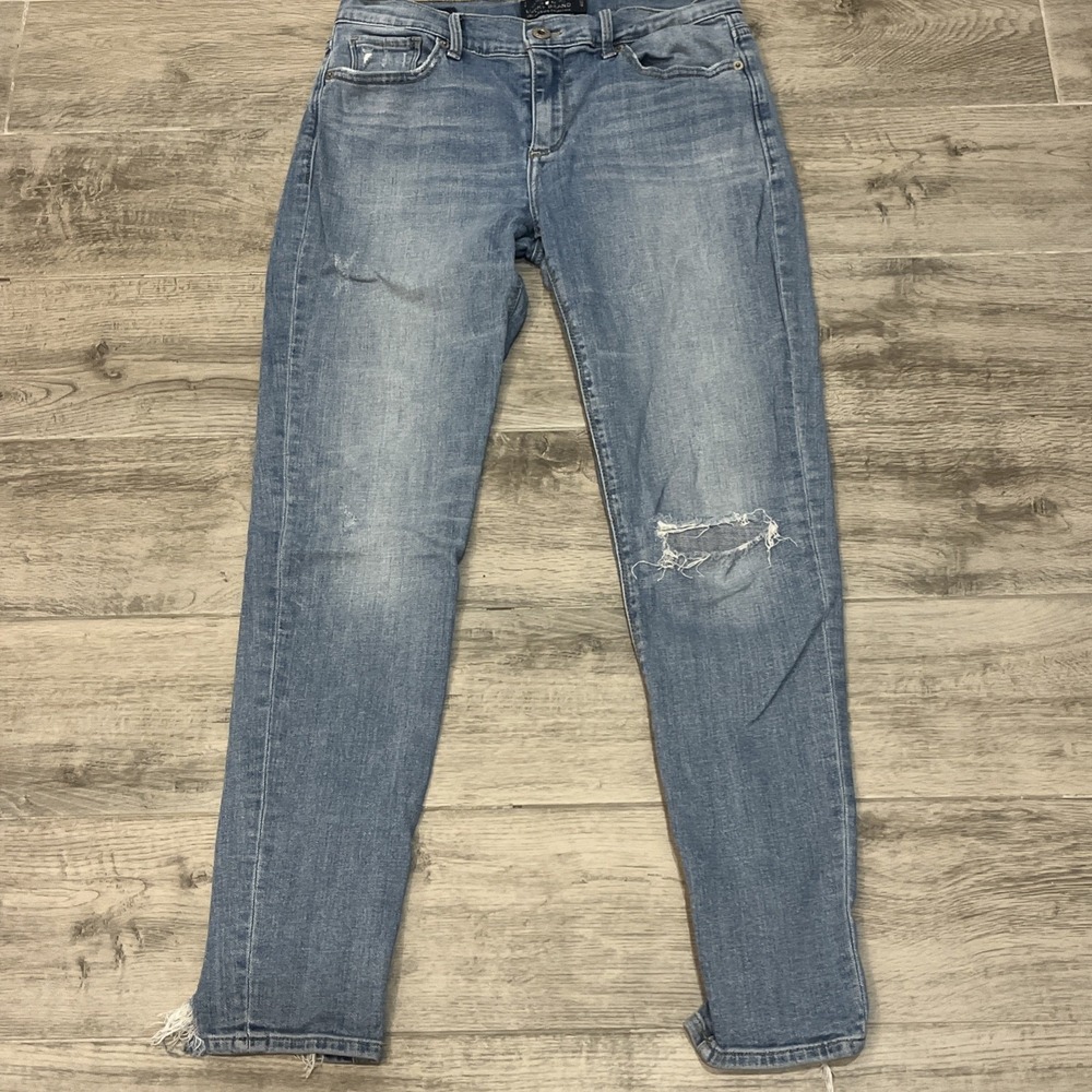Lucky Brand Brooke Skinny Jeans Women's Blue Light Wash Distressed Size 4/27